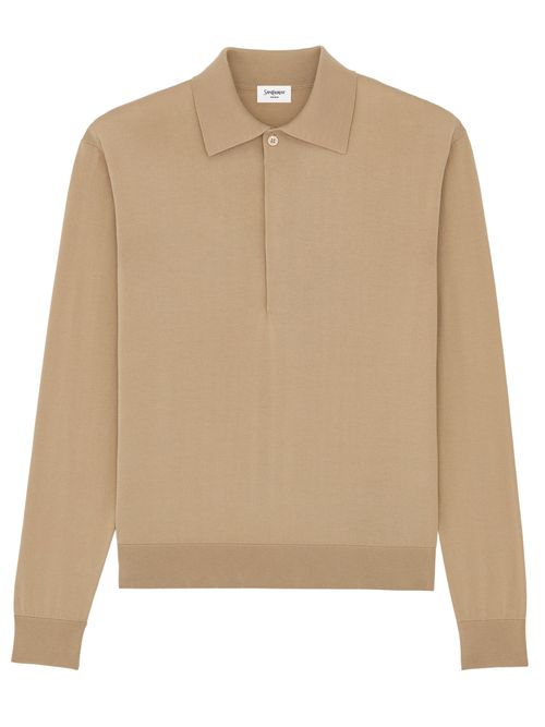 Half Button Pocket Polo Sweater - Size M