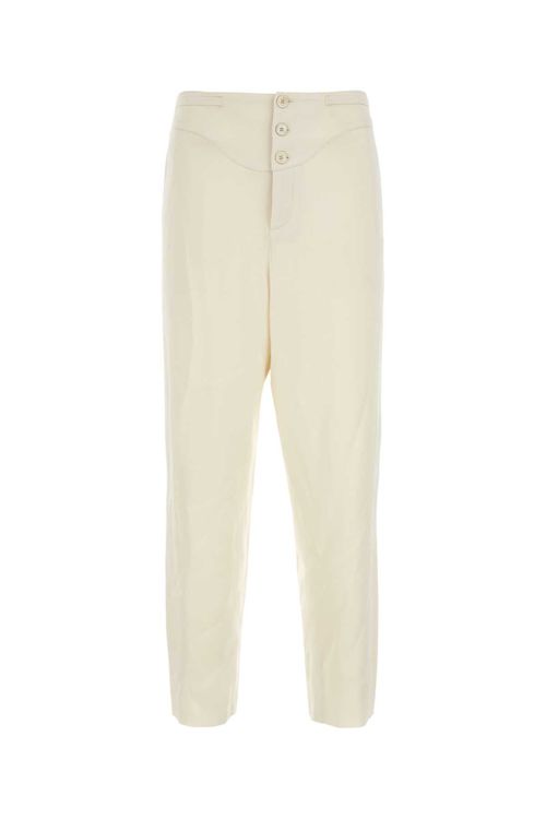 Satin Trousers — Ivory