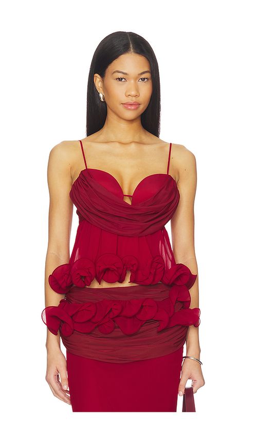 Aniye Records Tecla Wrap Top in Red. S. Also in XS