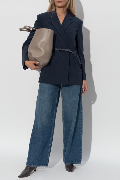 Double-breasted Blazer, Women's, Navy Blue