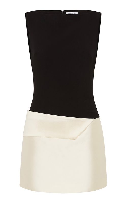 Rikki Foldover Stretch-Crepe Mini Dress
