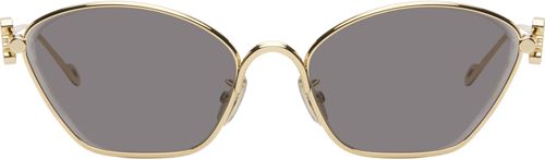 LOEWE Gold Anagram Hexagonal Sunglasses