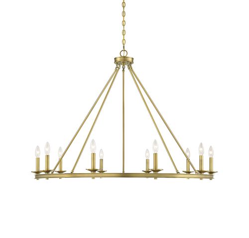 Savoy House Middleton 10-Light Chandelier in Warm Bras