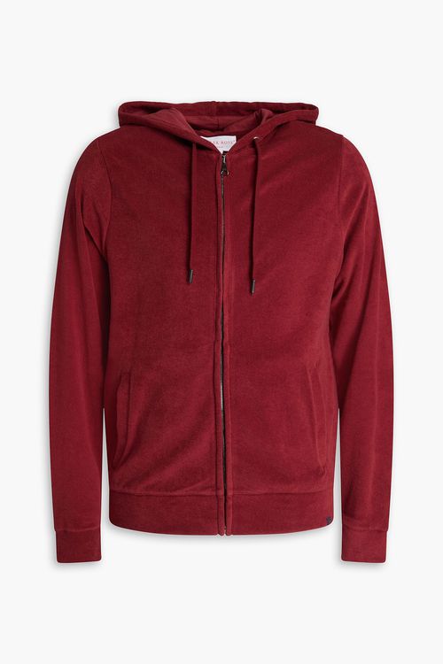Cotton-terry zip-up hoodie