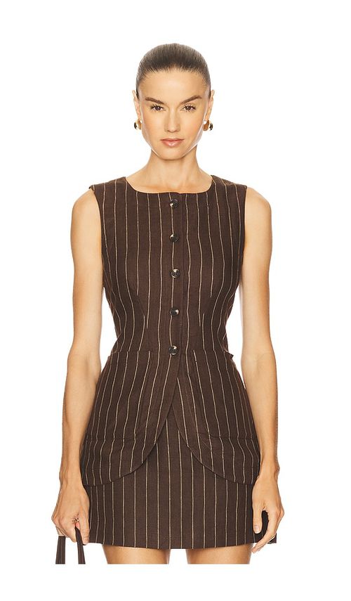 Posse Emma Vest in Brown. XS. Also in S