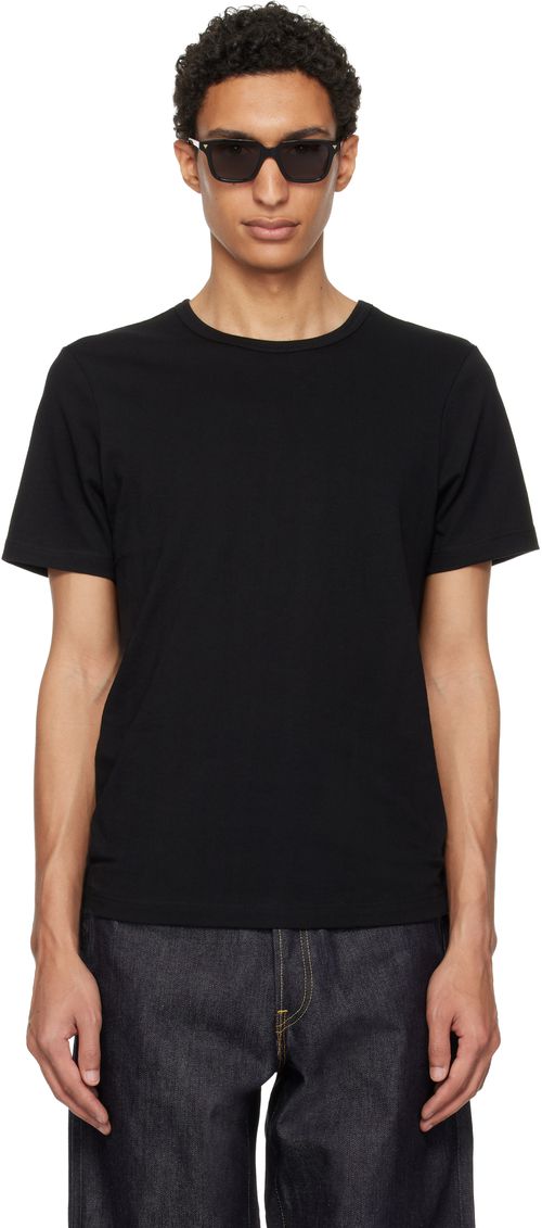 Black 1950s Loopwheeled Classic Fit Lightweight T-shirt