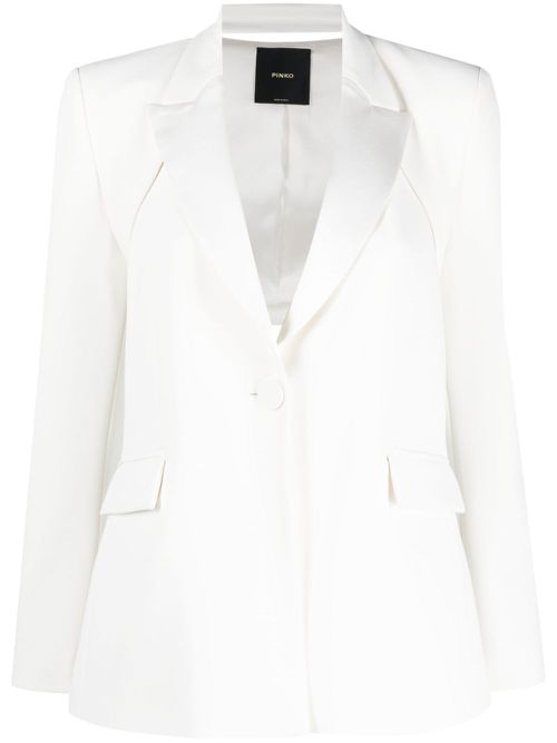 Peak-lapels single-breasted blazer - White