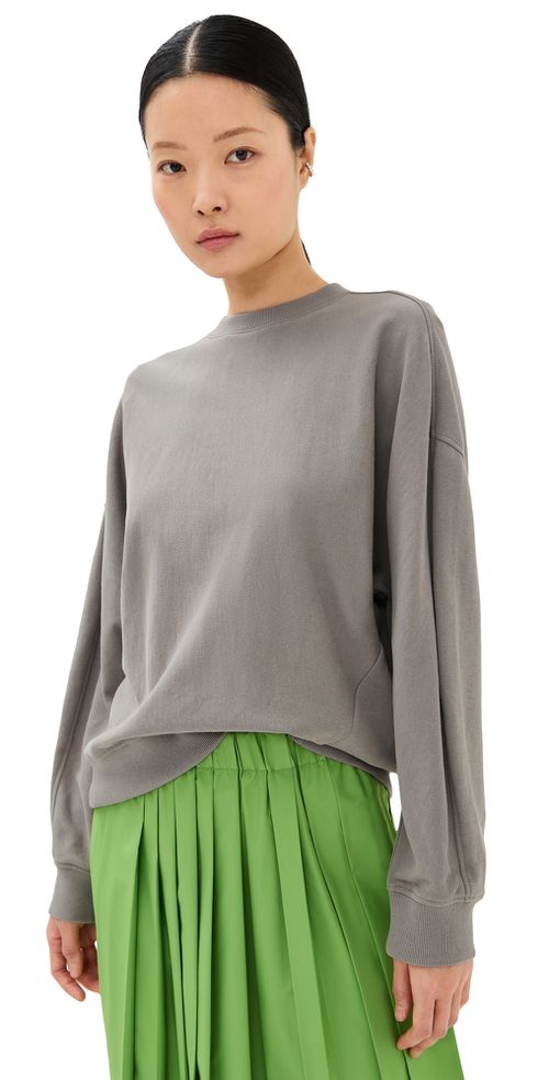 Lightweight Crew Neck Sweatshirt Dark Stone