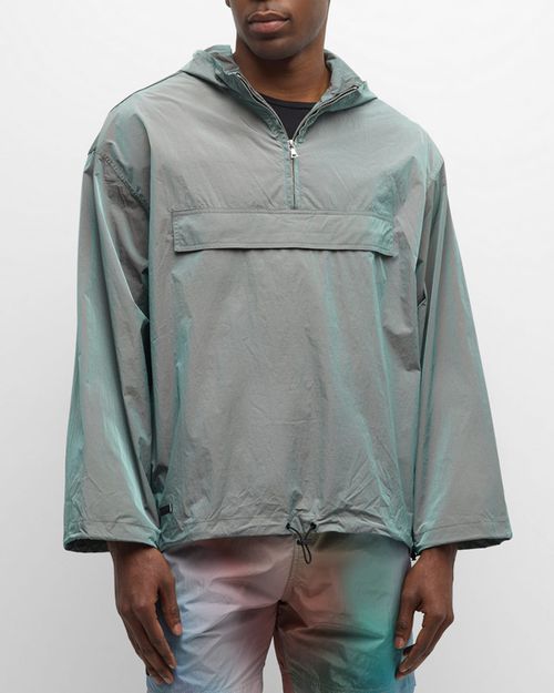Men's Iridescent Short Poncho