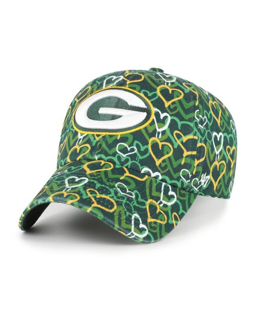 Girls Toddler Green Green Bay Packers Mural Clean Up Adjustable Hat - Green