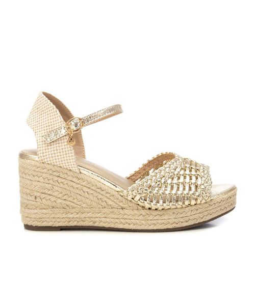 Women's Raffia Wedge Sandals By Gold