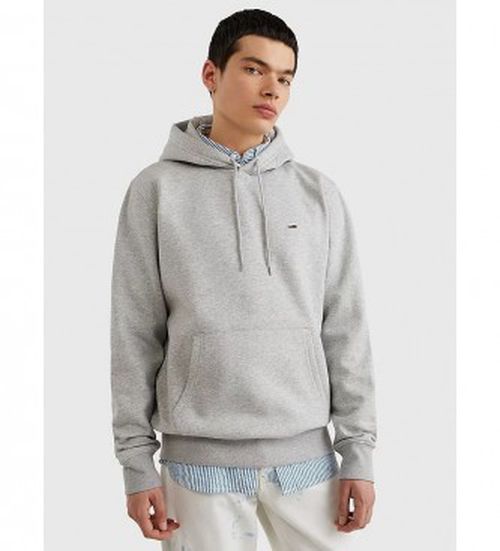 Tommy Jeans for man. DM0DM09593 TJM REGULAR FLEECE HOODIE (S), Casual, Grey, Cotton, Long sleeve, Organic Cotton, Sustainable