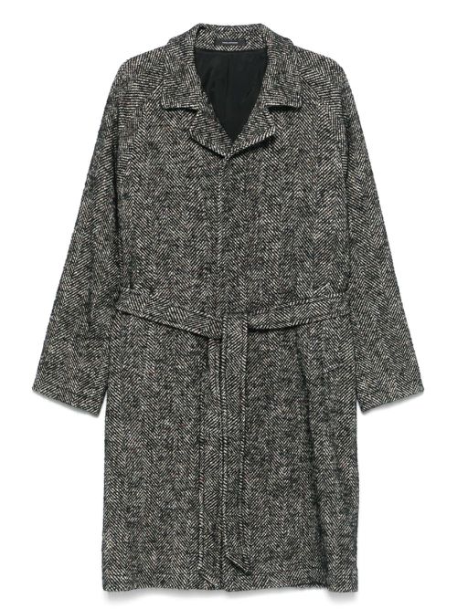 Tagliatore herringbone coat - Black