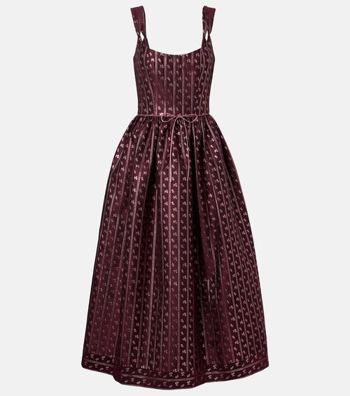 Apple bow-detail bustier dress