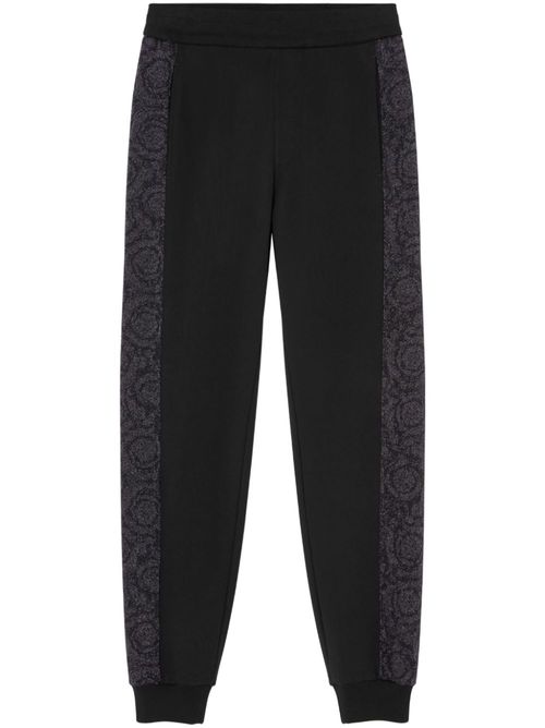 Side-stripe track pants - Black