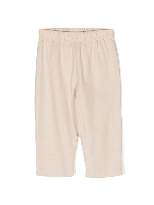 Straight-leg cropped trousers - Neutrals