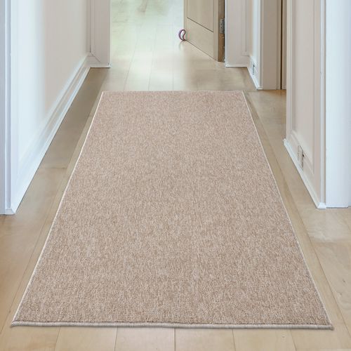 TEMU Flex Collection Beige Low Pile Area Rug – Soft & Durable, Easy To Clean, Non-shedding – Versatile For Living Room, Bedroom, Kitchen & Hallway