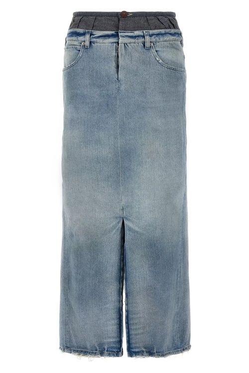 Slits Denim Skirt