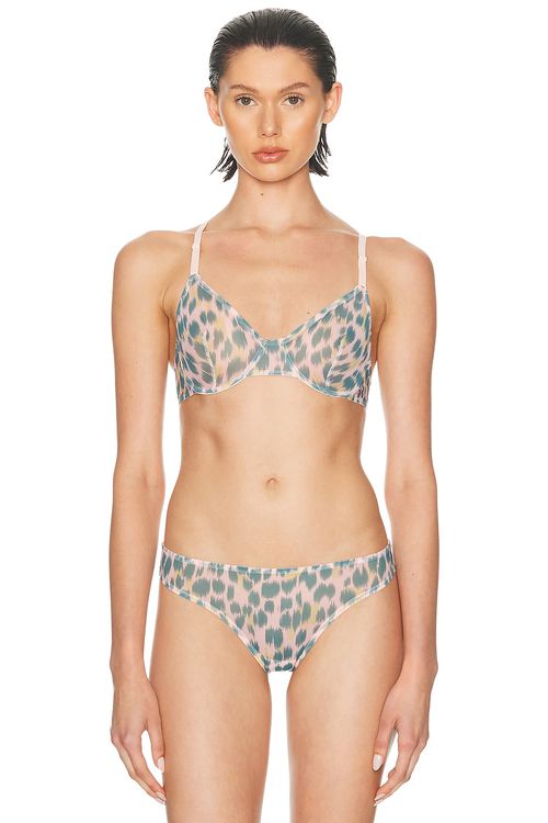 ERES Nature Bra in Fauve Translucide - Dark Green,Blush.  36C also in 32B, 32C, 34B, 36B