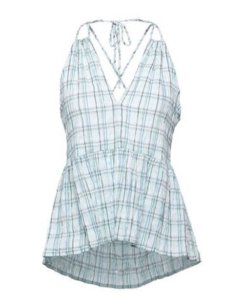 Woman Top Sky blue Size 6 Viscose, Cotton, Polyamide, Elastane