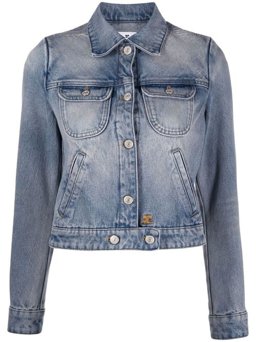 Cropped denim jacket - Blue