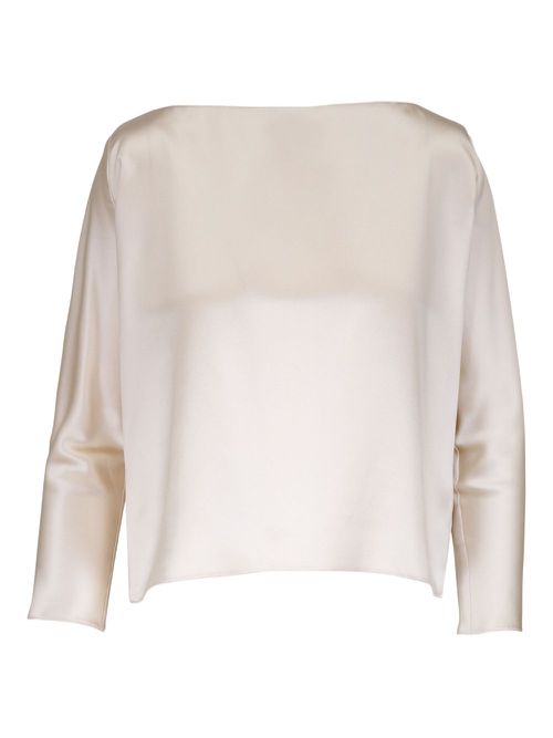 Peter Cohen satin boxy top - Neutrals