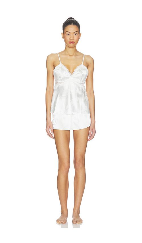 Flora Nikrooz Kaiya Short Set With Lace in Ivory. - S also in