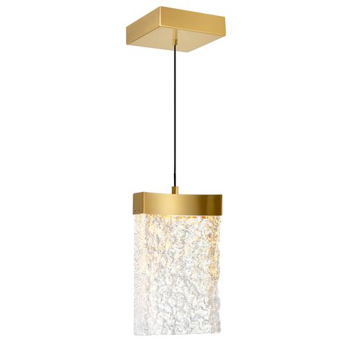 Brass LED Mini Pendant from the Lava Collection
