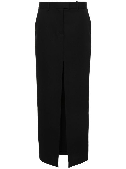 Wool midi skirt - Black