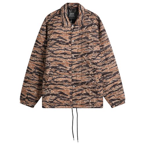 Men's Down Coach Jacket Black/Gold Tiger Camo