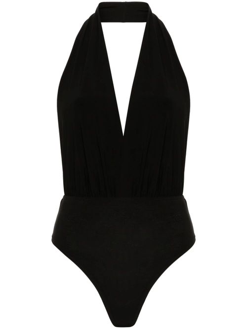 X Lia Aram open-back bodysuit - Black