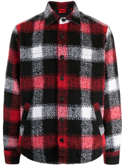 Check-pattern buttoned jacket - Multicolour