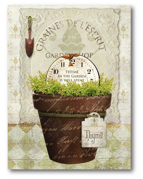 Wall Decor "Herbpot Thyme"