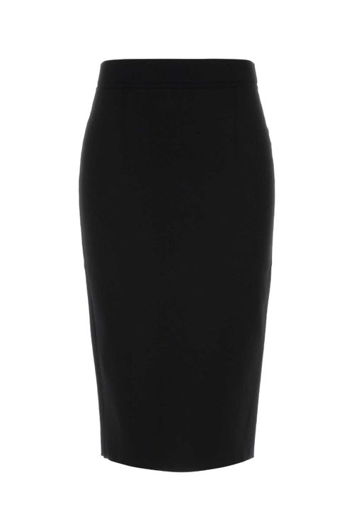 Tailored Pencil Skirt — Black
