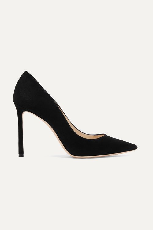 Romy 100 Suede Pumps - Black