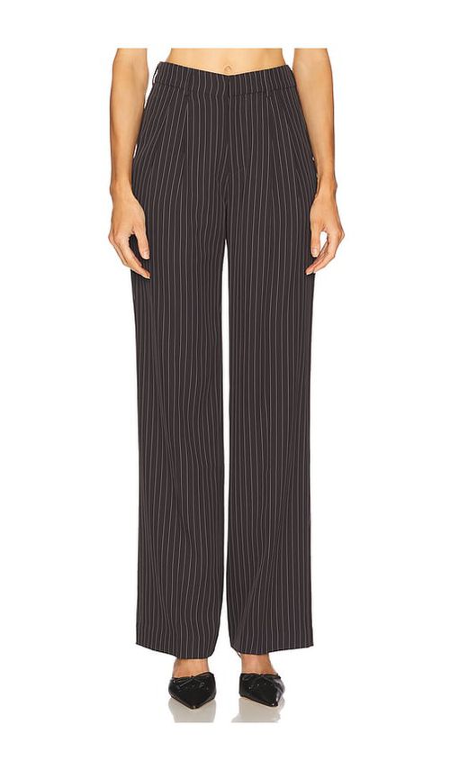 NONchalant Label Harlow Pant in Gray & White Stripe. S also in L