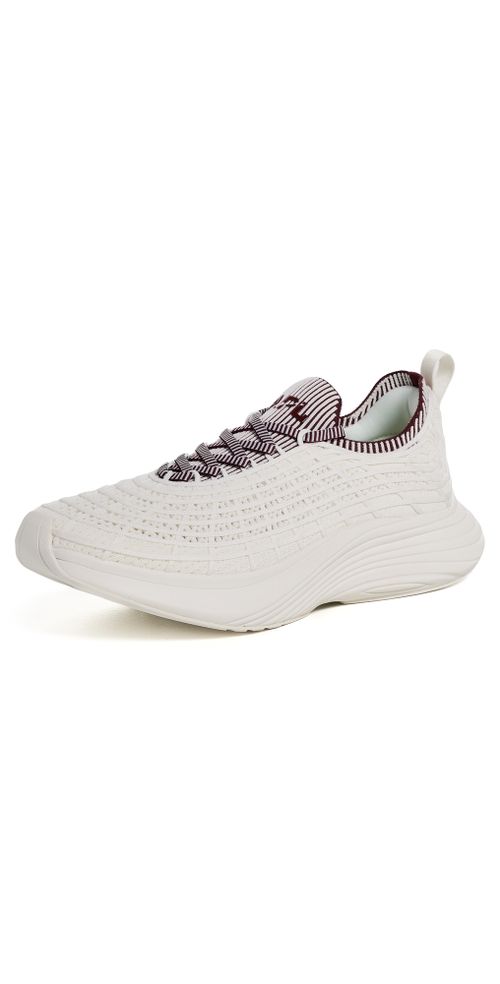 Techloom Zipline Sneakers Ivory/Burgundy/Ribbed