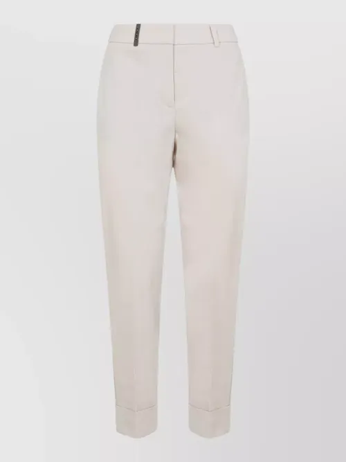 Peserico - trousers cuffed hem belt loops pocket