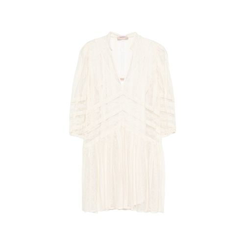 Laced V-neck Mini Dress