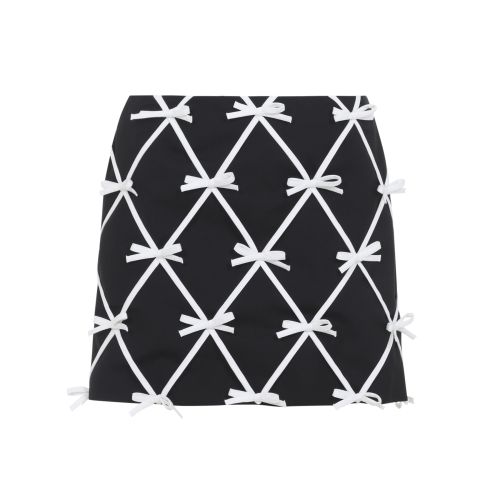Black Embellished Mini Skirt