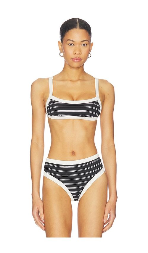 KYA Marlow Reversible Bikini Top in Black,White. - S also in M