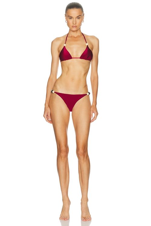 ADRIANA DEGREAS BIKINI in Burgunderrot - Burgundy. S also in