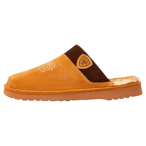 ARIAT Men’s 2842 Silversmith Outdoor Indoor Western Suede Foam Cushioned Square Toe Slipper