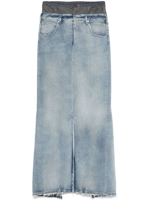Denim Maxi Maxi Skirt — Indigo