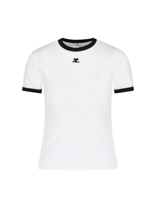 Courrèges 100% Cotton Short-Sleeve T-Shirt