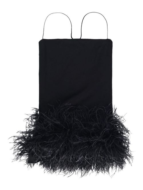 Fujiko feather trimmed mini dress