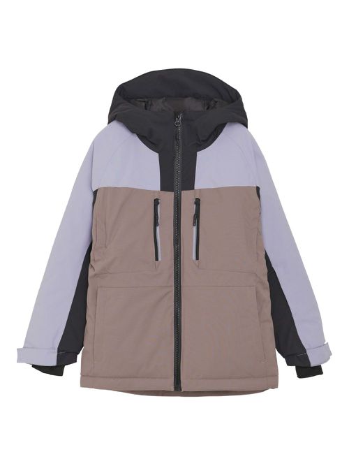 Colour-block hooded jacket - Neutrals