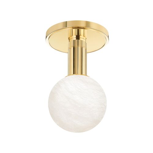 Aged Brass LED Flush Mount from the Murray Hill Collection