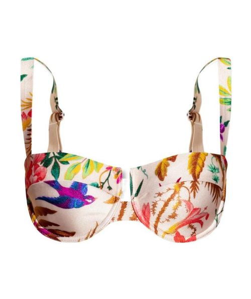 Tropicana Balconette Floral Print Bikini Top