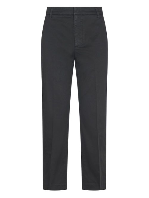 Tailored straight-leg trousers - Black